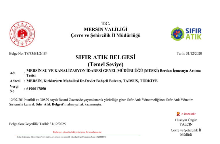 MESKİ ATIK YÖNETİMİNİ ‘SIFIR ATIK BELGESİ’ İLE TAÇLANDIRDI