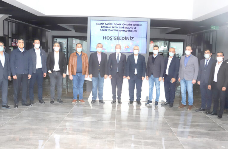 Adana Sanayi Odası Başkanı Zeki Kıvanç ve yönetim kurulu üyeleri MTOSB’yi ziyaret etti