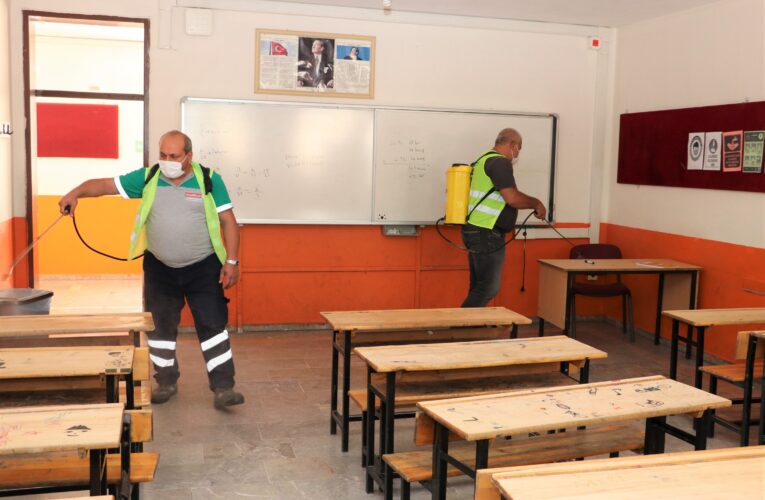 42 okulda dezenfekte çalışması yapıldı