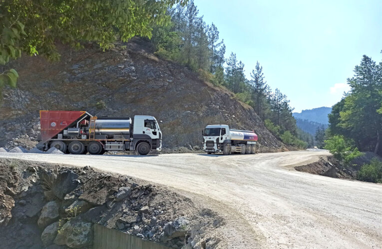 8,7 kilometrelik yolda düzenleme çalışması yapıldı
