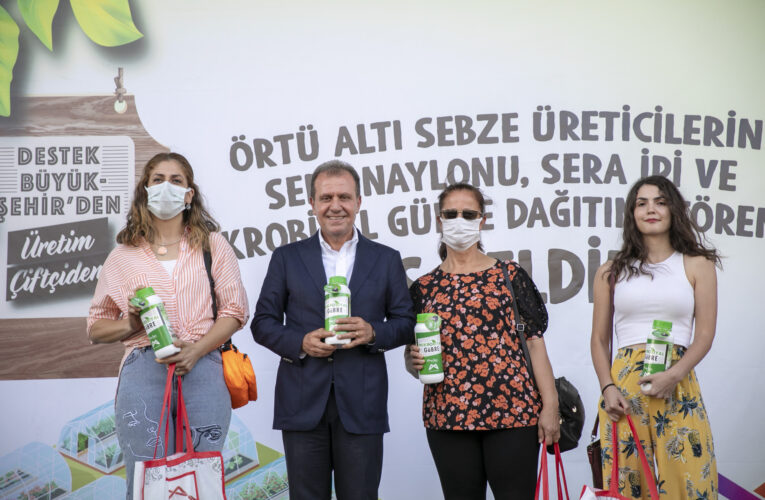 1071 ÜRETİCİYE SERA NAYLONU, SERA İPİ VE MİKROBİYAL GÜBRE DESTEĞİ