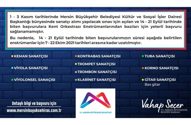 Başvurular 22 Ekim’e kadar uzatıldı