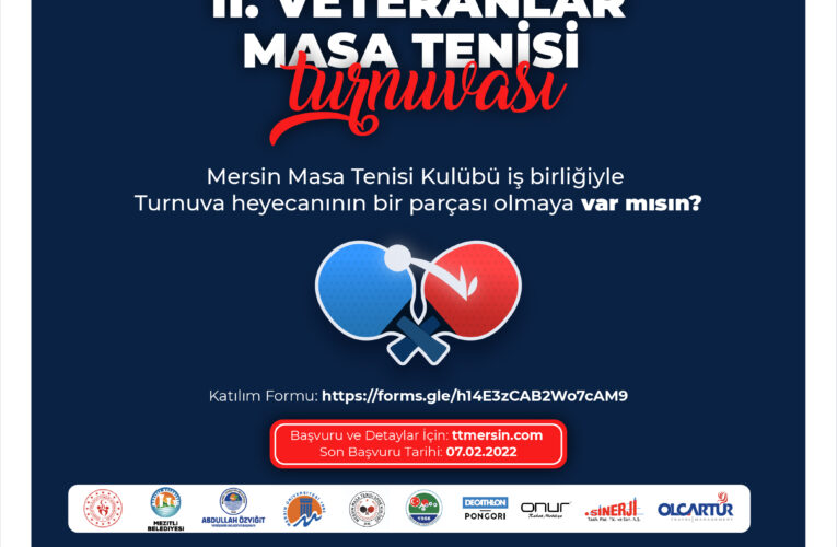 VETERANLAR BİR KEZ DAHA MASA TENİSİ TURNUVASI HEYECANI YAŞAYACAK