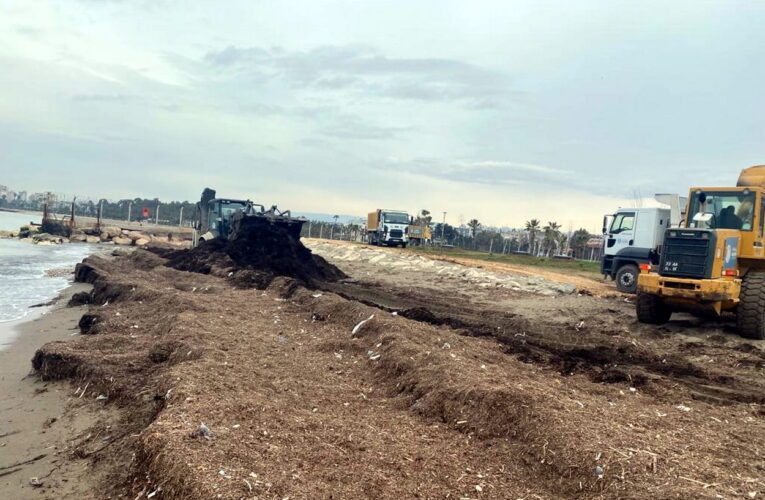 Fen işleri ekipleri, sahil etabında yoğun bir çalışma gerçekleştirdi