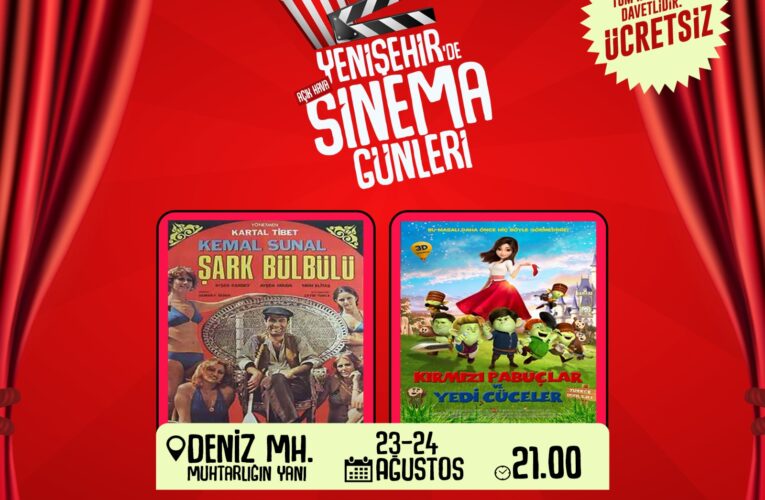 Yenişehir’de nostaljik açık hava sinema günleri başlıyor