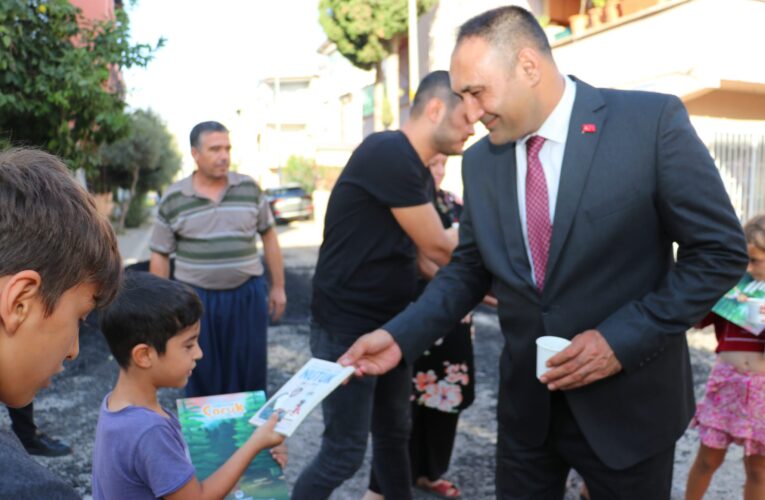BAŞKAN YILMAZ, SAHADA ÇALIŞMALARI İNCELEDİ, ÇOCUKLARI SEVİNDİRDİ