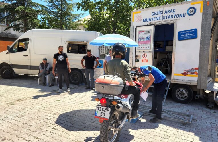 GEZİCİ ARAÇ MUAYENE İSTASYONU, YAYLALARDA HİZMET VERDİ