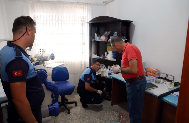 AKDENİZ ZABITASI, RUHSATSIZ DİŞ KLİNİĞİNİ MÜHÜRLEDİ