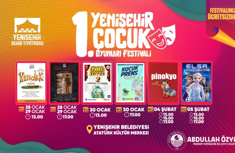 “1.Yenişehir Çocuk Oyunları Festivali” 28 Ocak’ta başlıyor