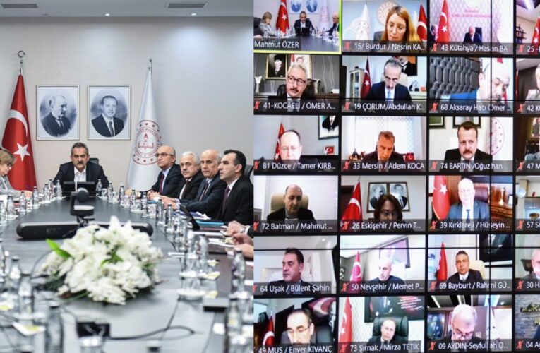 71 ilin millî eğitim müdürüyle çevrim içi toplantı gerçekleştirildi