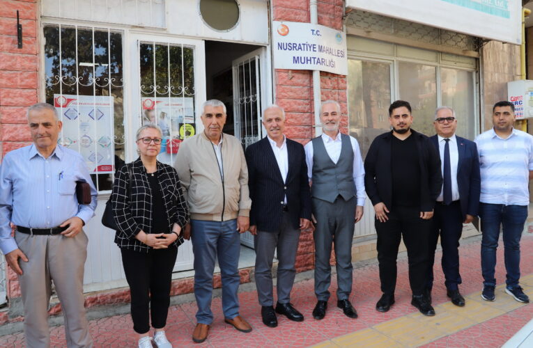 AKDENİZ BELEDİYE BAŞKANI GÜLTAK, NUSRATİYE MAHALLESİ SAKİNLERİ VE ESNAFINI ZİYARET ETTİ