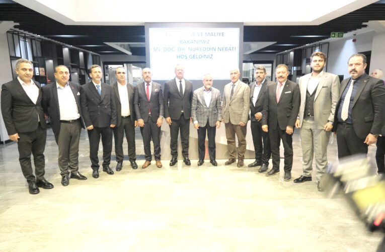 Bakan Nureddin Nebati, MTOSB’yi ziyaret etti