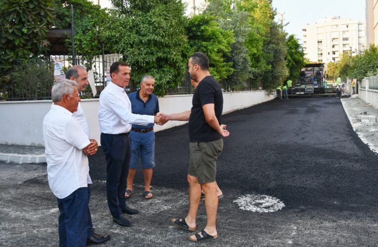 Başkan Özyiğit, yol yapım çalışmalarını yerinde inceledi