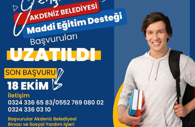 Destekten faydalanmak için son tarih 18 Ekim 2023 Çarşamba