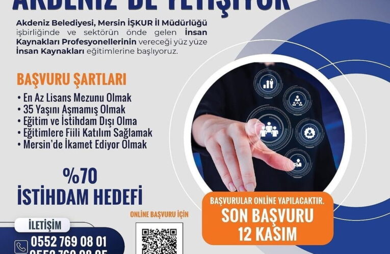 AKDENİZ BELEDİYESİ,  İNSAN KAYNAKLARI UZMANLARI YETİŞTİRECEK