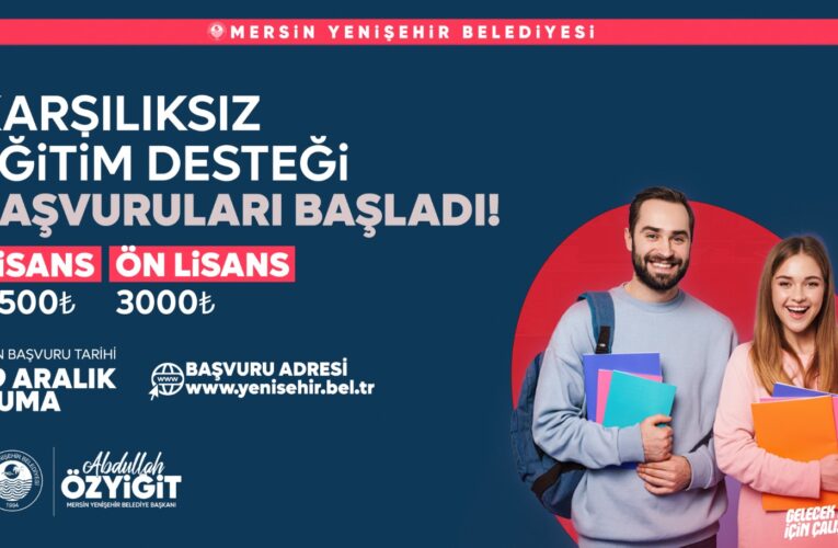Yenişehir Belediyesinin karşılıksız eğitim desteği başvuruları başladı