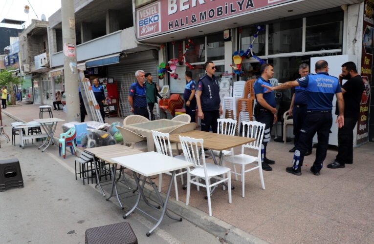 AKDENİZ ZABITASINDAN KALDIRIM İŞGALİ DENETİMİ