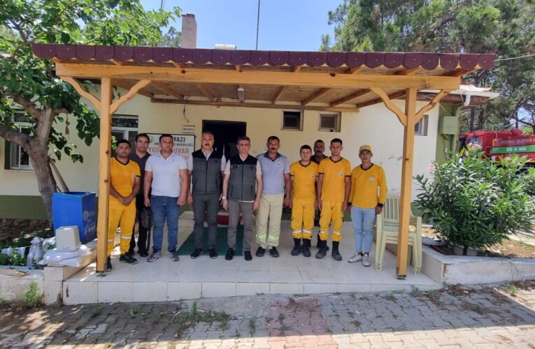 Mersin Orman Bölge Müdürü Rifat Ataş, Bozyazı Orman İşletme Müdürlüğü’ne bağlı Yoğunduvar ve Aksaz Yangın İlk Müdahale Ekiplerini ziyaret etti
