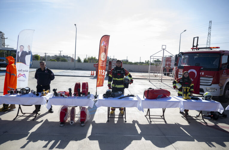 MERSİN BÜYÜKŞEHİR BELEDİYESİ İTFAİYESİ YENİ EKİPMANLARIYLA AFETLERE DAHA DA HAZIR